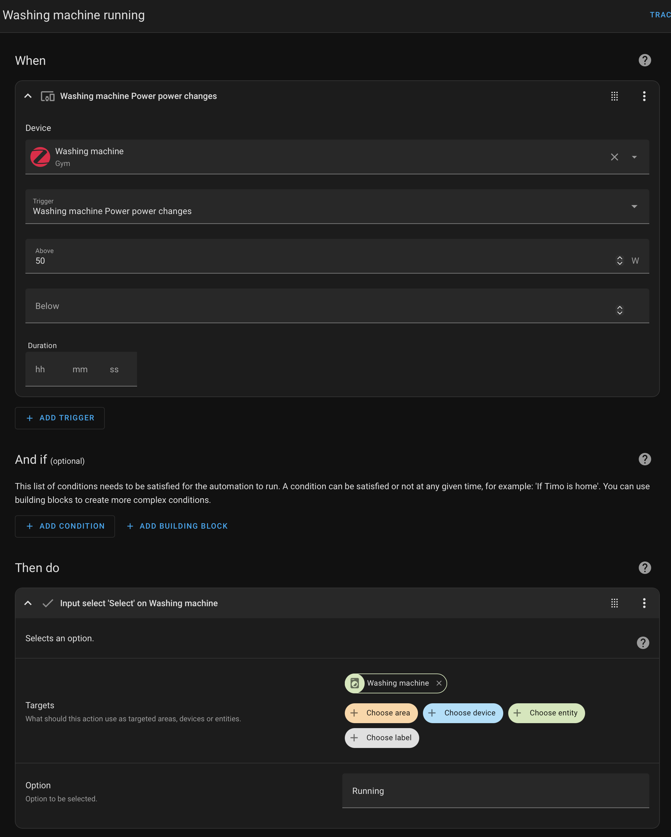 automation idle to running