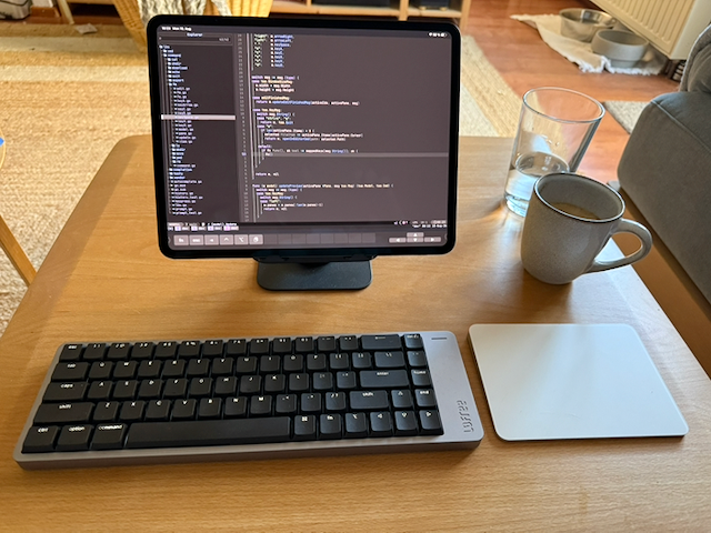 iPad, keyboard and touchpad