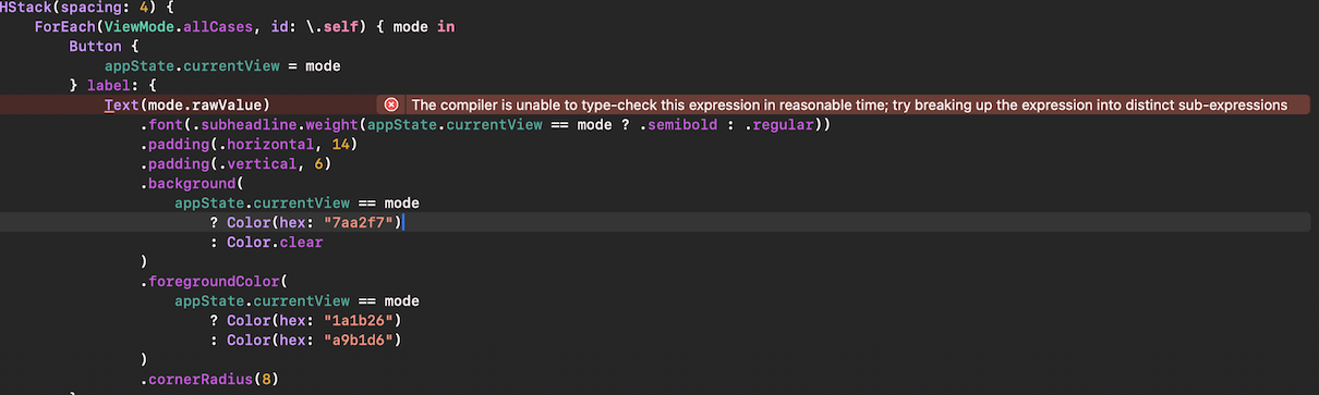 Compiler error